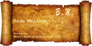 Bede Melinda névjegykártya
